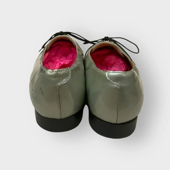 Dieppa Restrepo Metallic Mint Leather Lace Oxfords 8.5 - Like New! - Picture 4 of 8